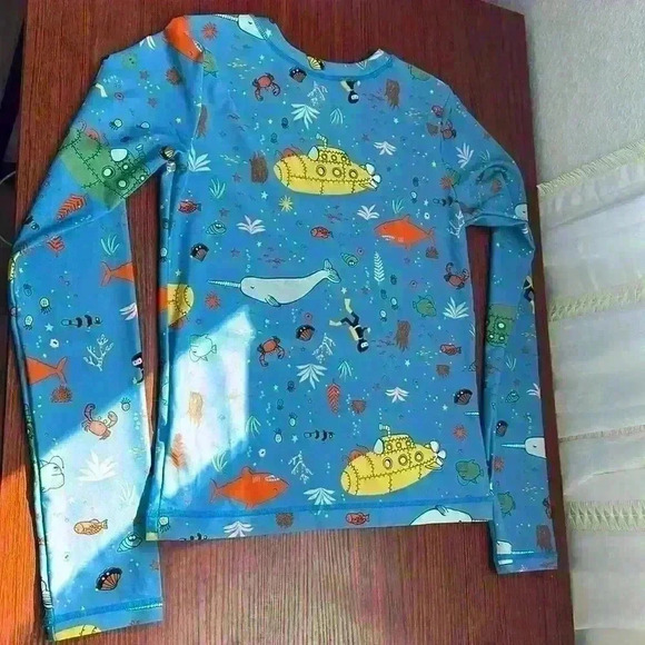 Ocean theme 160cm/ US 14-16 long sleeve Hanna Andersson sun Rash guard for water - Picture 7 of 7